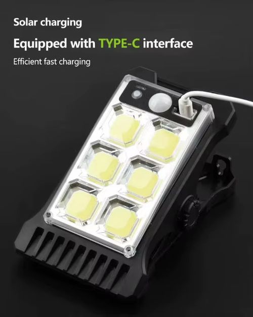 Portable Solar Clip Lights Motion Sensor Outdoor Solar LED Security Light