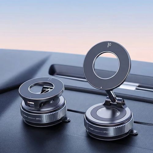 Vacuum Drop Glue Adsorption Magnetic Suction Car Mobile Phone Bracket Wireless Charging Suction Cup Mount for Dashboard Model