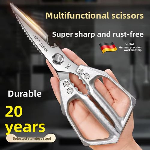 SK5 Multi-Function Scissors Chicken Duck Goose Fish Cutting Tool Food Grade Stainless Steel Kitchen Baby Scissors