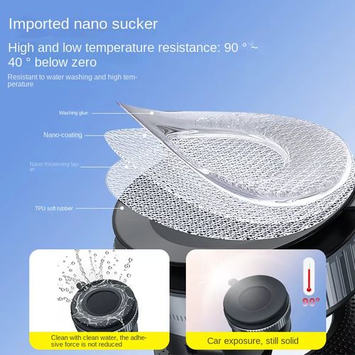 Vacuum Drop Glue Adsorption Magnetic Suction Car Mobile Phone Bracket Wireless Charging Suction Cup Mount for Dashboard Model