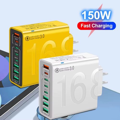 Portable 8-Port USB-C Fast Travel Charger