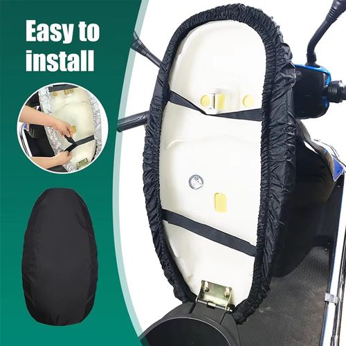 Waterproof Breathable Electric Vehicle Black Motorbike Seat Protector Scooter Sun Proof Seat Cover