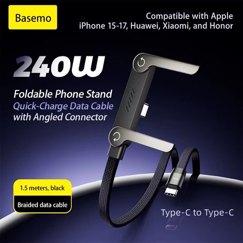 Hot Sale 2-in-1 Stand & Charging Cable | YIXIN 240W High-Speed Premium Nylon Braided Cord  | Gaming-Dedicated Charger