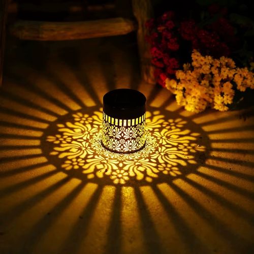 Solar-powered Outdoor Wall Light Waterproof Spotlight Mandala Pattern Motion-sensor Courtyard Lamp Wrought-iron Wall-mounted