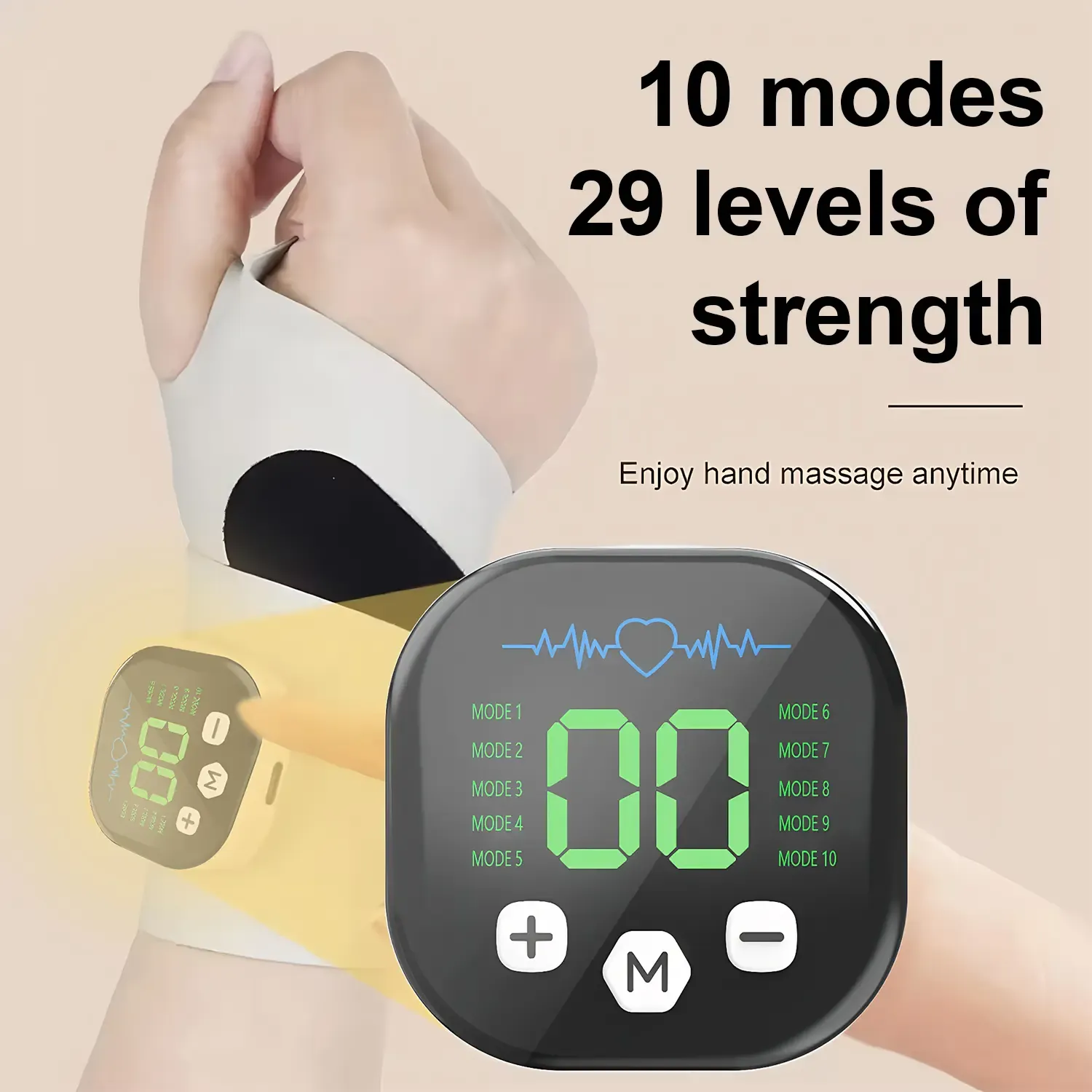 EMS Wrist Massager, Post‑Sport Muscle Relaxation, Cordless Portable Multi‑Mode Pulse Wrist Care Device, Ghana COD Free Delivery