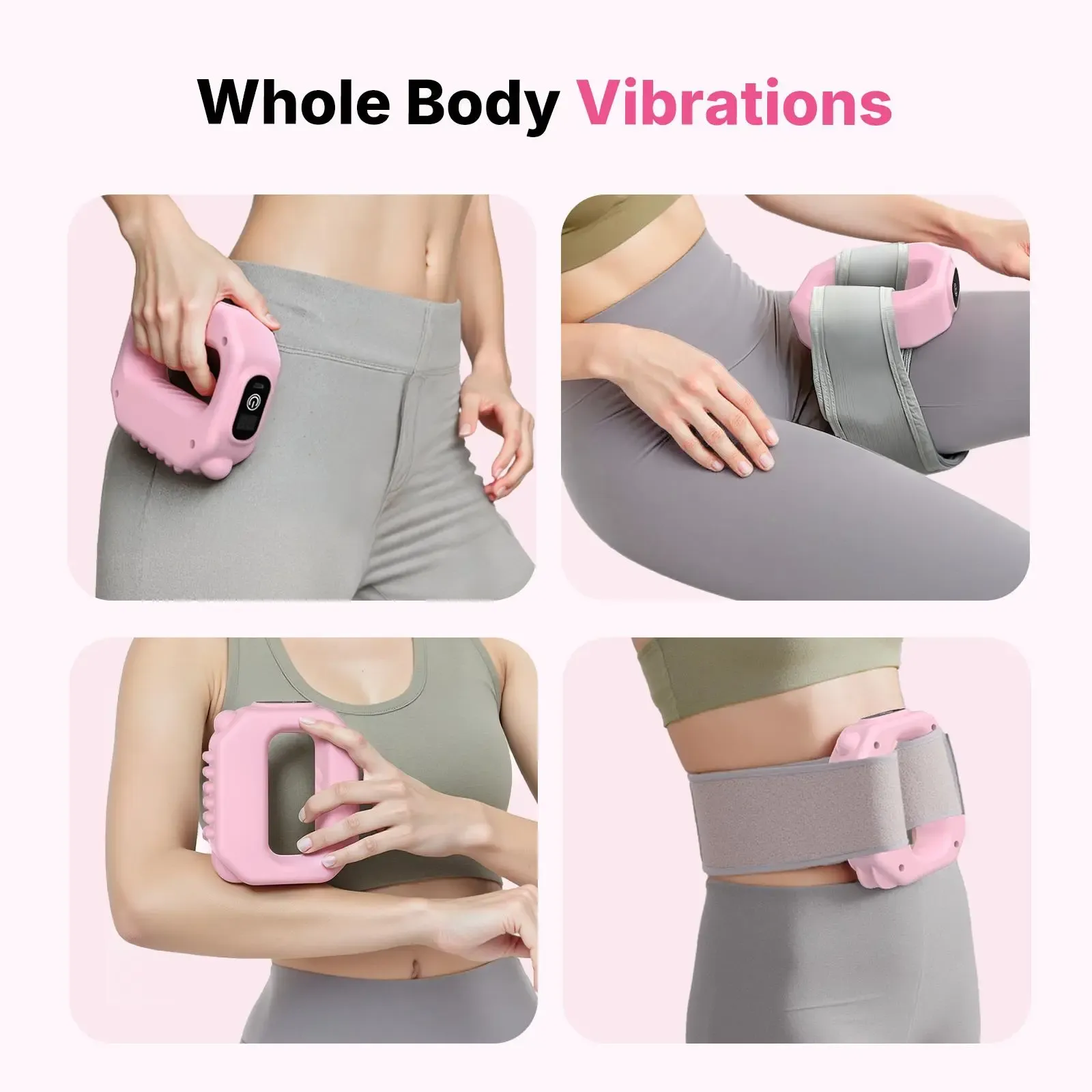 6‑Speed Adjustable Cordless Portable Fascia Ring Massager, Hands‑Free Deep Vibration Muscle Relaxer for Neck Shoulder Waist Leg, Silent Massage Tool for Sedentary & Workout Use