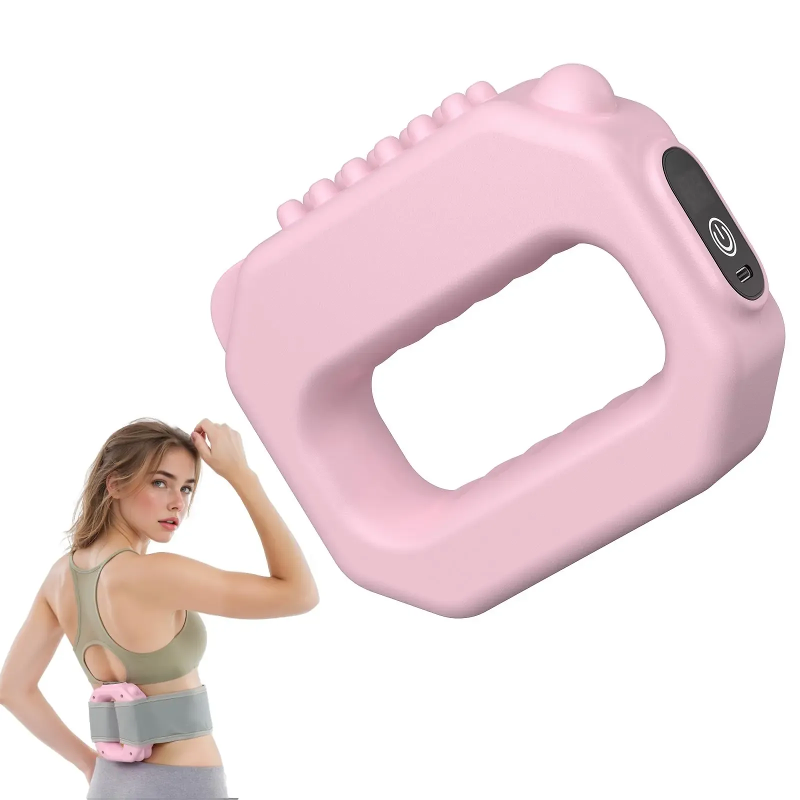6‑Speed Adjustable Cordless Portable Fascia Ring Massager, Hands‑Free Deep Vibration Muscle Relaxer for Neck Shoulder Waist Leg, Silent Massage Tool for Sedentary & Workout Use