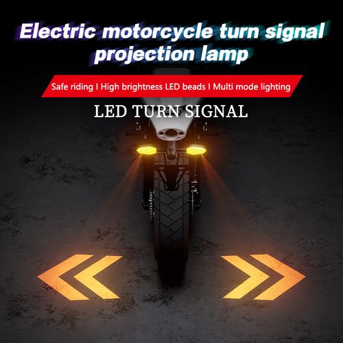 Motorcycle LED Projection Turn Signal Light, High Brightness Waterproof Modification Lamp