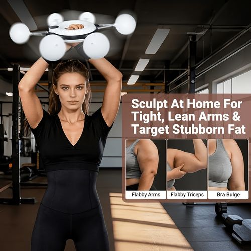 [360° Rotating Arm Trainer] 360° Rotating Arm Strength Training Equipment with Shoulder Relaxation Ball - Upper Body Swing Trainer for Forearms, Chest, Shoulders & Wrist Workouts | Suitable for Forearms, Chest, Shoulders, Wrists | Unisex Home Gym for Men & Women