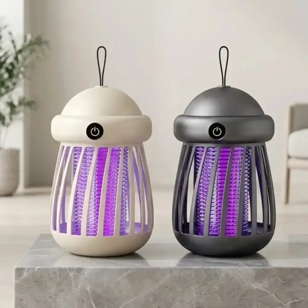 Wireless USB Rechargeable Mosquito Killer Lamp,395nm UV Light Insect Trap,3000V Physical Electric Bug Zapper,Hanging & Tabletop Fly Trap Safe for Baby & Pregnant Women