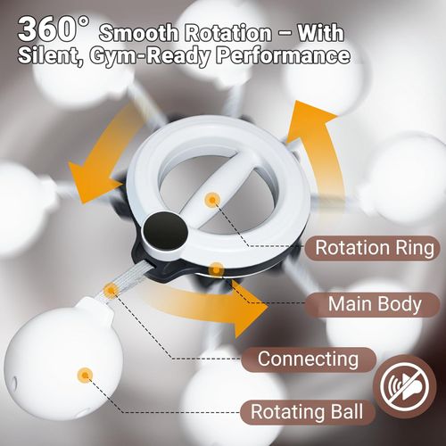 [360° Rotating Arm Trainer] 360° Rotating Arm Strength Training Equipment with Shoulder Relaxation Ball - Upper Body Swing Trainer for Forearms, Chest, Shoulders & Wrist Workouts | Suitable for Forearms, Chest, Shoulders, Wrists | Unisex Home Gym for Men & Women