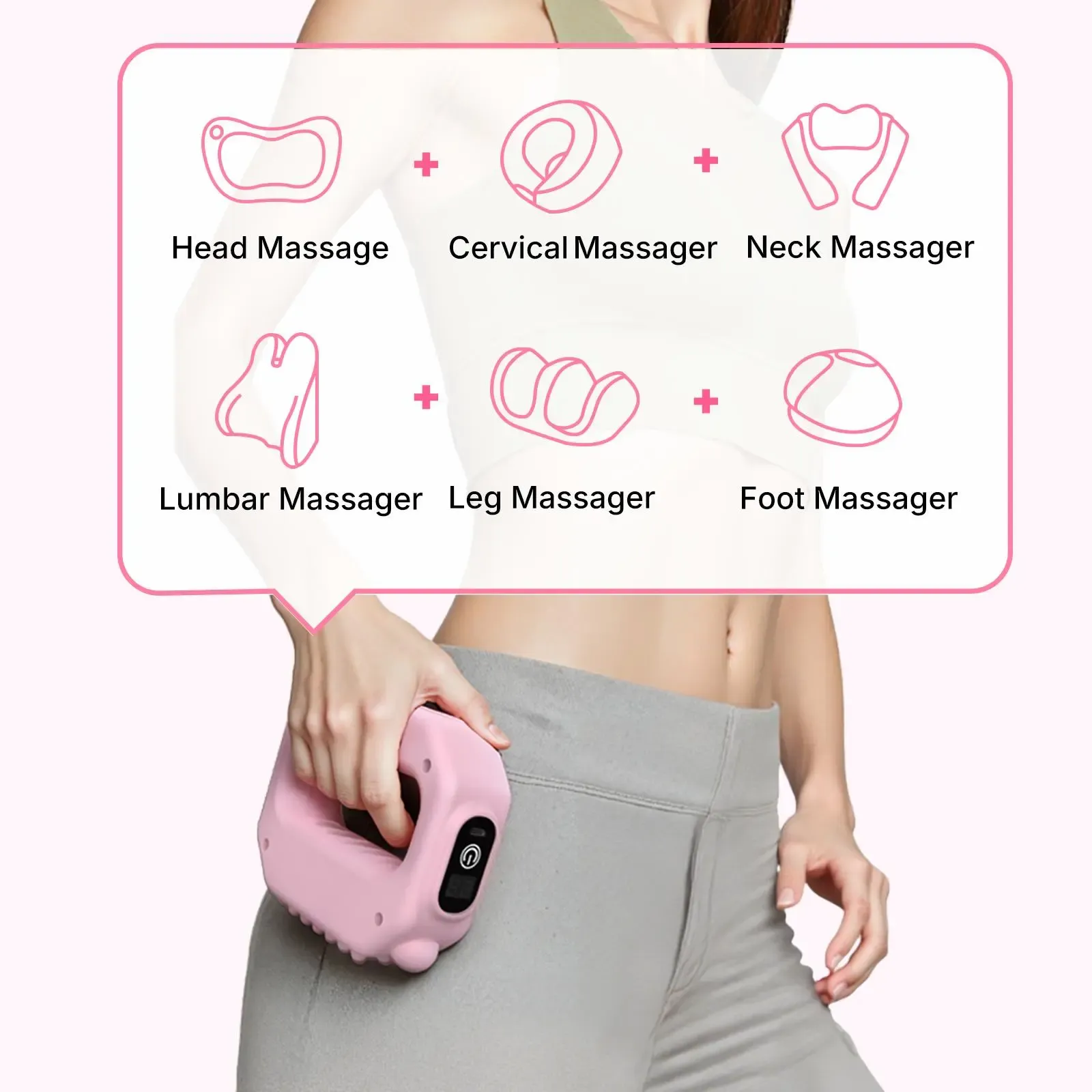 6‑Speed Adjustable Cordless Portable Fascia Ring Massager, Hands‑Free Deep Vibration Muscle Relaxer for Neck Shoulder Waist Leg, Silent Massage Tool for Sedentary & Workout Use