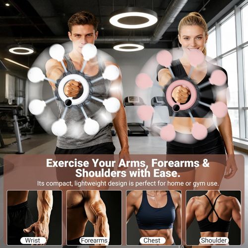[360° Rotating Arm Trainer] 360° Rotating Arm Strength Training Equipment with Shoulder Relaxation Ball - Upper Body Swing Trainer for Forearms, Chest, Shoulders & Wrist Workouts | Suitable for Forearms, Chest, Shoulders, Wrists | Unisex Home Gym for Men & Women
