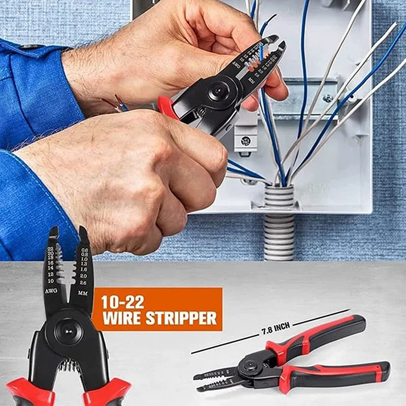 5-in-1 Multifunctional Pliers Tool Set – Wire Stripper, Cutter & Crimping Tool 🔧