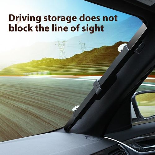 One‑Pull Retractable Car Windshield Sunshade Nano Aluminum Foil Heat Insulation Cuttable Dual‑Use For Sedan SUV Home Window