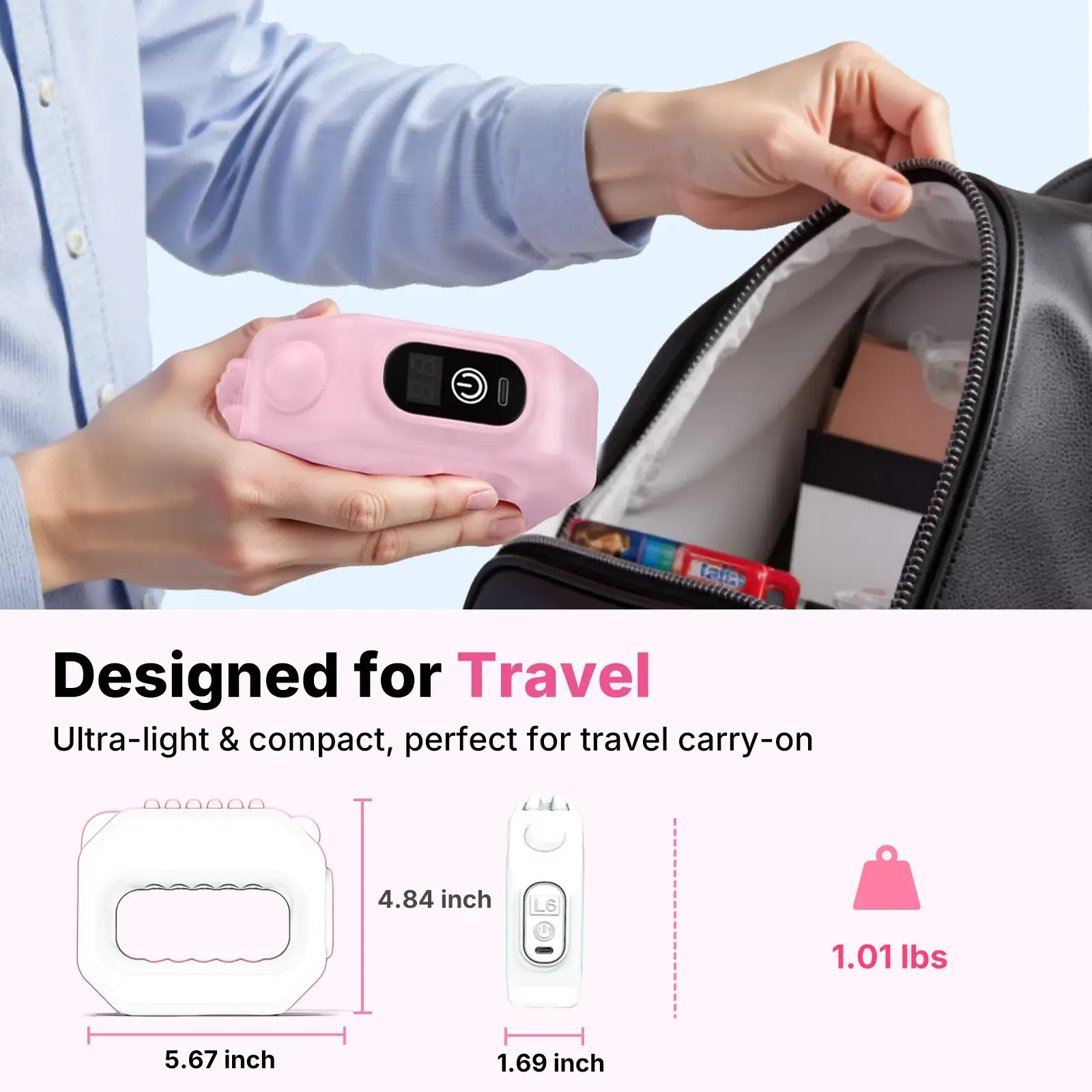 6‑Speed Adjustable Cordless Portable Fascia Ring Massager, Hands‑Free Deep Vibration Muscle Relaxer for Neck Shoulder Waist Leg, Silent Massage Tool for Sedentary & Workout Use