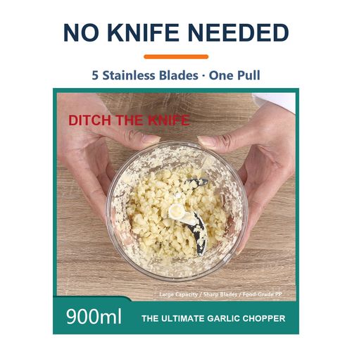 900ml Manual Food Chopper for Shito & Jollof Prep | Accra Stock