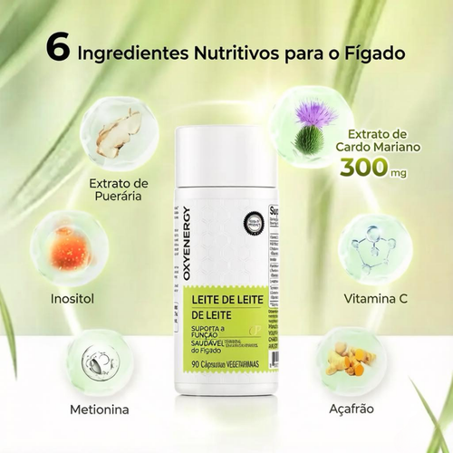 Oxyenergy Cardo Mariano Desintoxicação do Fígado e Limpeza do Cólon, Suporte Natural para a Saúde do Fígado com Raiz de Kudzu, Cúrcuma, Inositol, Metionina, Vitamina C, 90 Cápsulas - Presente para o Dia do Pai