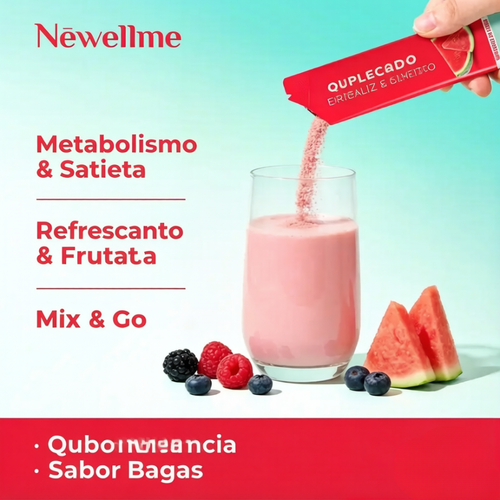 Enzimas Digestivas e Fibra Alimentar – Sabor a Melancia e Frutos Vermelhos | Diga adeus ao desconforto pós-refeição, auxilie a limpeza intestinal e a digestão e dê um impulso fácil a um metabolismo eficiente.