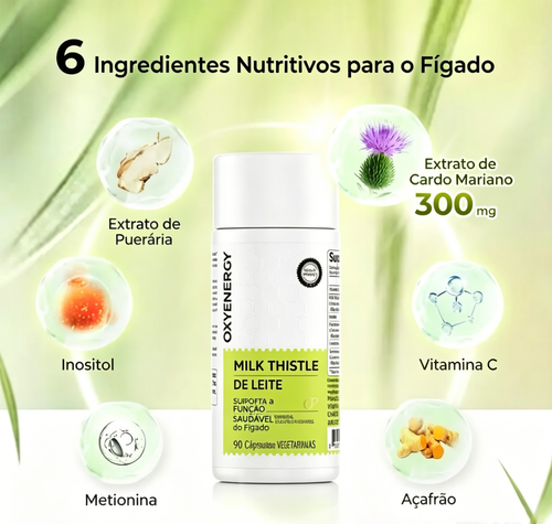 Cardo Mariano Desintoxicação do Fígado e Limpeza do Cólon, Suporte Natural para a Saúde do Fígado com Raiz de Kudzu, Cúrcuma, Inositol, Metionina, Vitamina C, 90 Cápsulas - Presente para o Dia do Pai