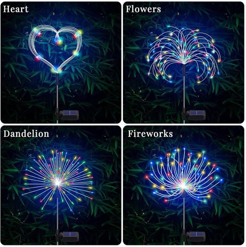 🔥Hot Seller🔥 COD！Solar-Powered Firework Lights: LED Ground-Mounted, Outdoor, Waterproof, Courtyard and Garden Christmas Decorative Lights—Create a Luxurious, Atmospheric Ambiance