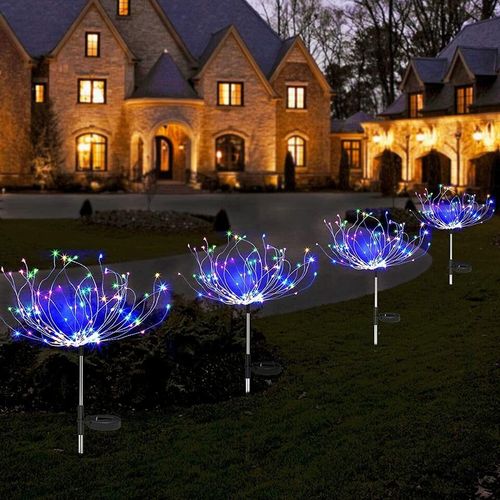 🔥Hot Seller🔥 COD！Solar-Powered Firework Lights: LED Ground-Mounted, Outdoor, Waterproof, Courtyard and Garden Christmas Decorative Lights—Create a Luxurious, Atmospheric Ambiance