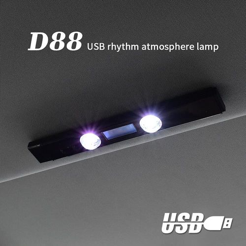 🔥Hot Seller🔥 COD！Car Ambient Lighting, In-Car USB Charging, Multicolored LED Decorative Lights, Disco Christmas Party Atmosphere Lights, Stage Lights
