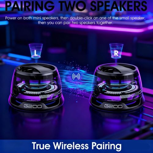 🔥Hot Seller🔥 COD！G200 Magnetic Wireless Mini Gaming Speaker with Outdoor Subwoofer—Portable, Chainable Bluetooth Speaker
