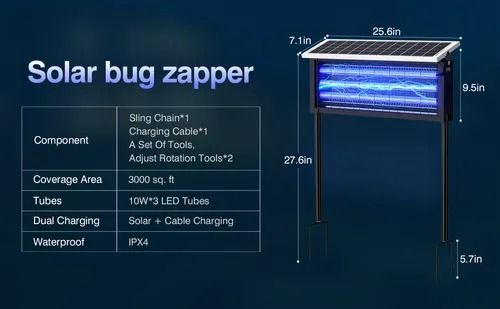 🔥Hot Seller🔥 COD！Cross-Border Solar Mosquito Killers: Wholesale of Waterproof, Plug-in Fly Killers for Orchards, Bed-and-Breakfasts, Gardens, and Outdoor Spaces
