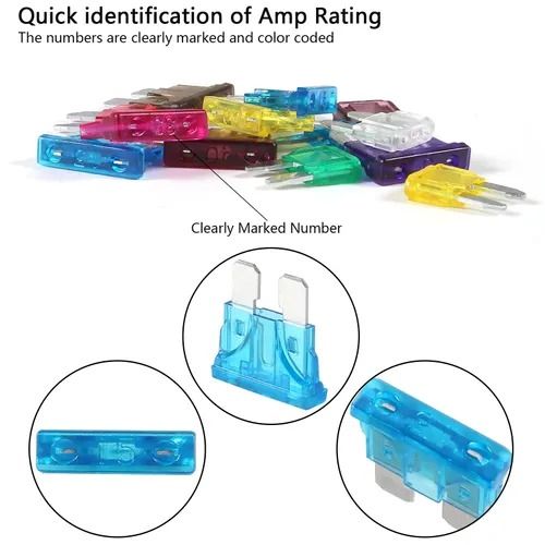 🔥Hot Seller🔥 COD！Cross-Border 306-Piece Automotive Fuse Blade Set: Small, Medium, and Mini Zinc-Plated Plug-In Fuses and Voltage Tester Kit