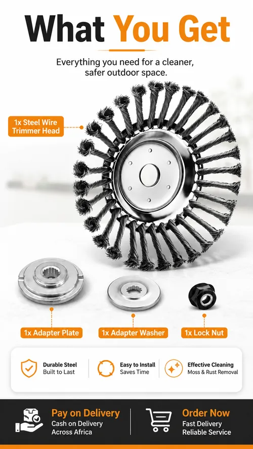 🔥Hot Seller🔥 COD！Lawn Mower Steel Wire, 6-inch and 8-inch Grass-Cutting Heads, Derusting Wheels, Weeding Wheels, Weeding Heads, Weeding Discs—Universal Parts for Grass Cutters