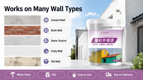 🔥Hot Seller🔥 COD！Latex Paint for Exterior Walls—Waterproof, UV-Resistant, Fade-Resistant, Water-Based, Eco-Friendly, Wall Renovation Paint