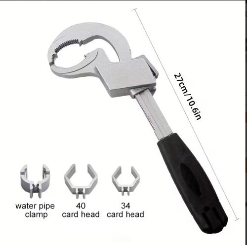 🔥Hot Seller🔥 COD！Cross-Border Multi-Purpose Sink Wrench, Bathroom Wrench, Curved Tooth Adjustable Wrench, Plumbing and Sink Installation Tool