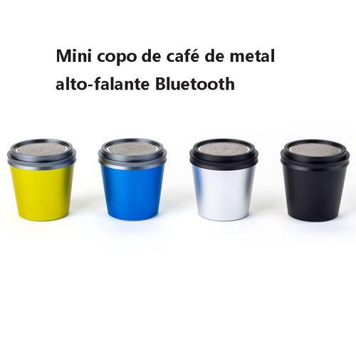 Mini copo de café sem fio Metal Bluetooth Speaker