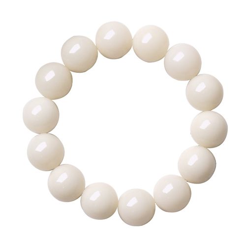Artefato cultural chinês branco jade bodhi pulseira
