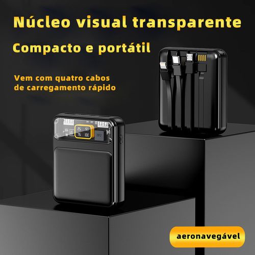 Mini vem com banco de energia a cabo