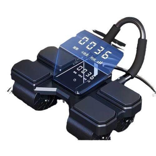 Roda de fortalecimento abdominal de quatro rodas, roda de músculo abdominal de rebote automático, dispositivo de emagrecimento e emagrecimento abdominal