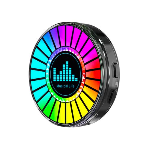 3D Car Music Aromaterapia Voz Controlada LED Rhythm Light