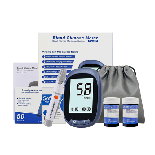 Appareil de mesure de la glycémie pour usage domestique — Lecteur de glucose avec écran LCD et certificat CE