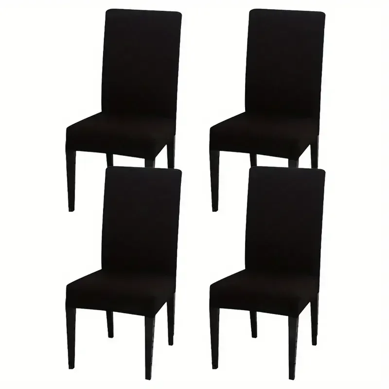 Lot de 4 housses de chaise élastiques pour cuisine et salle à manger
