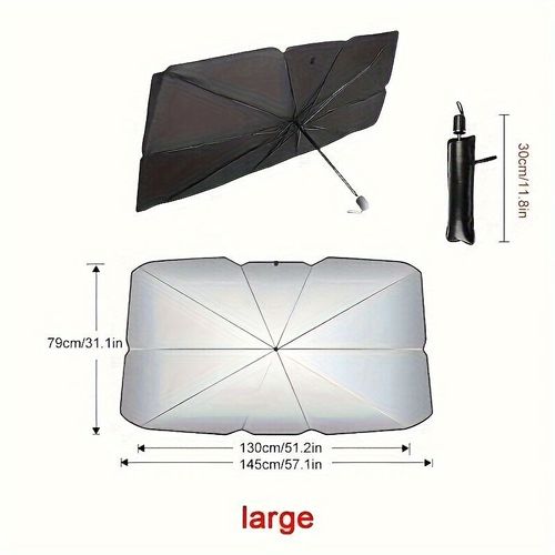 Pare-soleil de voiture pare-brise avant protection solaire et pare-soleil d'isolation thermique, équipement de rideau occultant, pare-brise de voiture petit parapluie de voiture