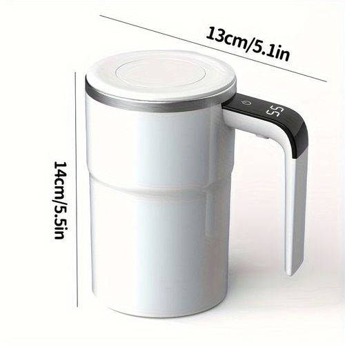Tasse à café auto-mélangeuse rechargeable avec affichage de la température - rechargeable par USB