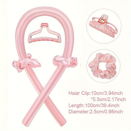 Kit de bouclage à froid - Bigoudis en satin pour boucler les cheveux pendant la nuit - Bigoudis à froid - Soins capillaires doux et efficaces
