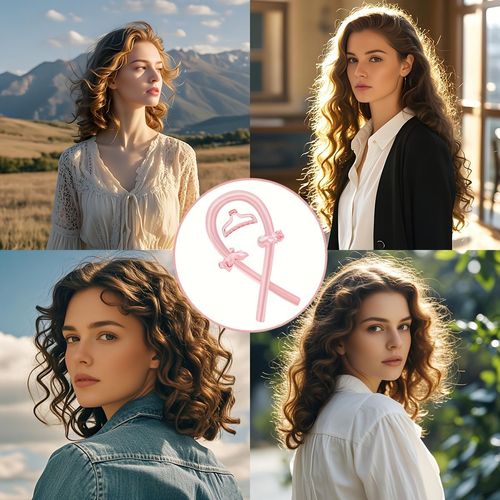 Kit de bouclage à froid - Bigoudis en satin pour boucler les cheveux pendant la nuit - Bigoudis à froid - Soins capillaires doux et efficaces