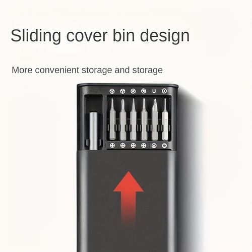 Jeu de tournevis de précision 25 en 1, outils de réparation multifonctions pour démontage de téléphones portables et tablettes, plastique durable, non chargé, avec différentes têtes de vis.
