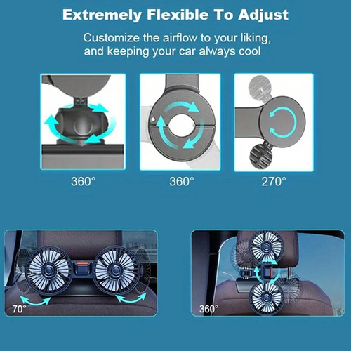 Adjustable Car Backseat Fan