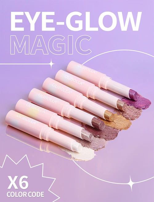 6-pcs highlight& eyeshadow stick for makeup beginner