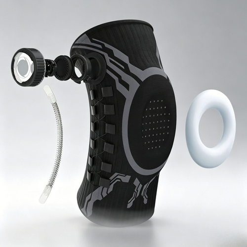 White Dial Adjust Knee Brace 1-pcs