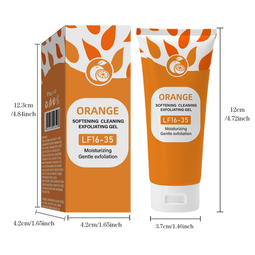 Cleanser-Orange Scented Exfoliator Clear Gel  2-packs