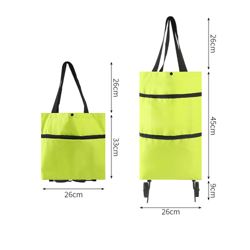 Foldable shopping trolley bag